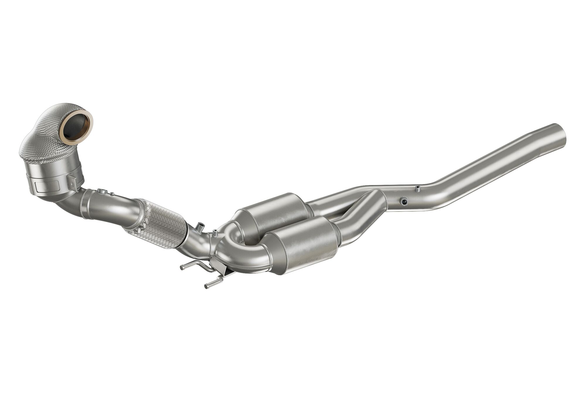 HJS ECE-Downpipe VAG MQB ATECA MIT OPF 2,0TFSI 76mm